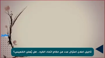 تأجيل إعلان اعتزال عدد من حكام اتحاد الكرة.. هل يُعلن الخميس؟